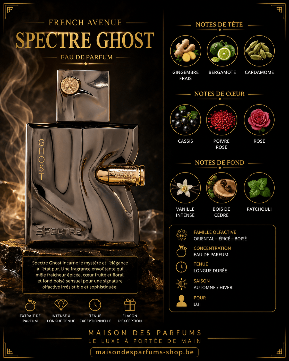 French Avenue Spectre Ghost - Eau de Parfum 80ml - Eau de Parfum - Maison Des Parfums